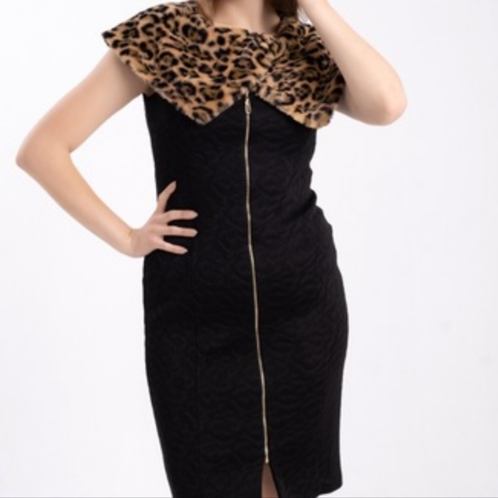 Favori 100% Polyester Women's Straight Cut Top to Bottom Front Zip Dress…